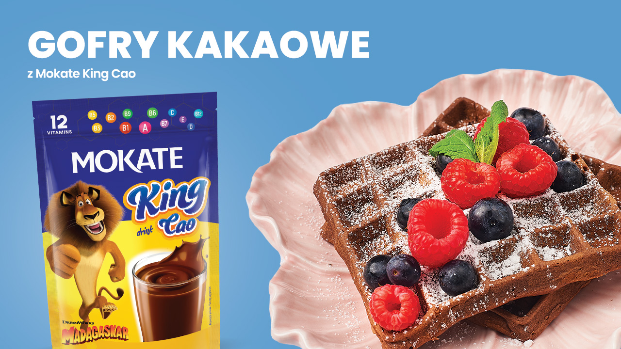 Gofry kakaowe z Mokate King Cao