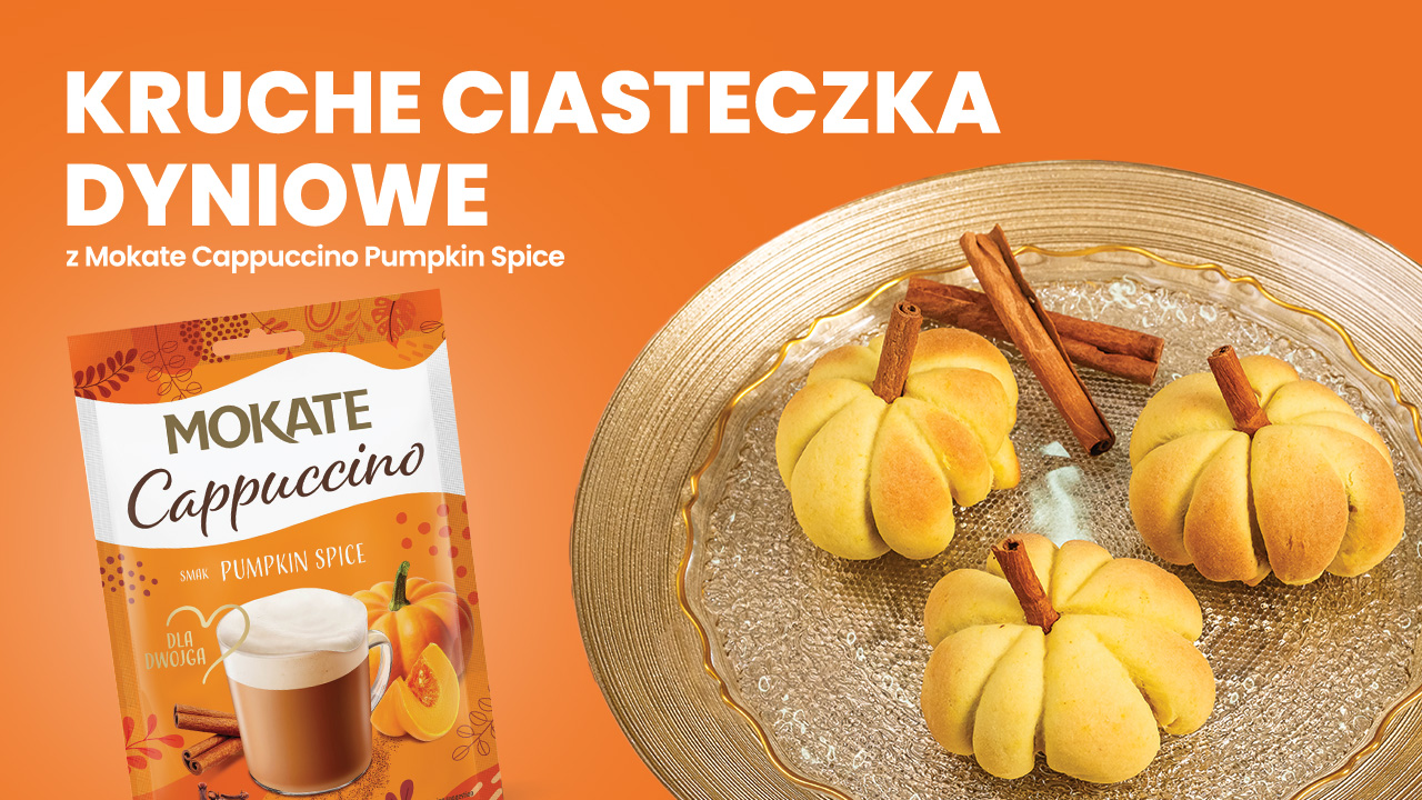Kruche ciasteczka dyniowe z Mokate Cappuccino Pumpkin Spice