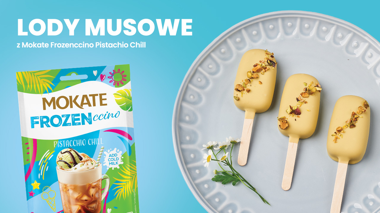 Lody musowe z Mokate Frozenccino Pistachio Chill