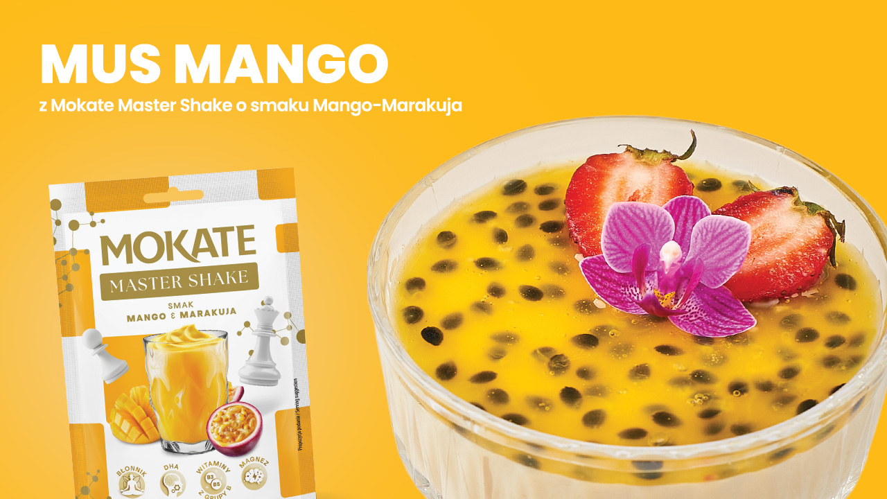 Mus mango z Mokate Master Shake o smaku Mango-Marakuja