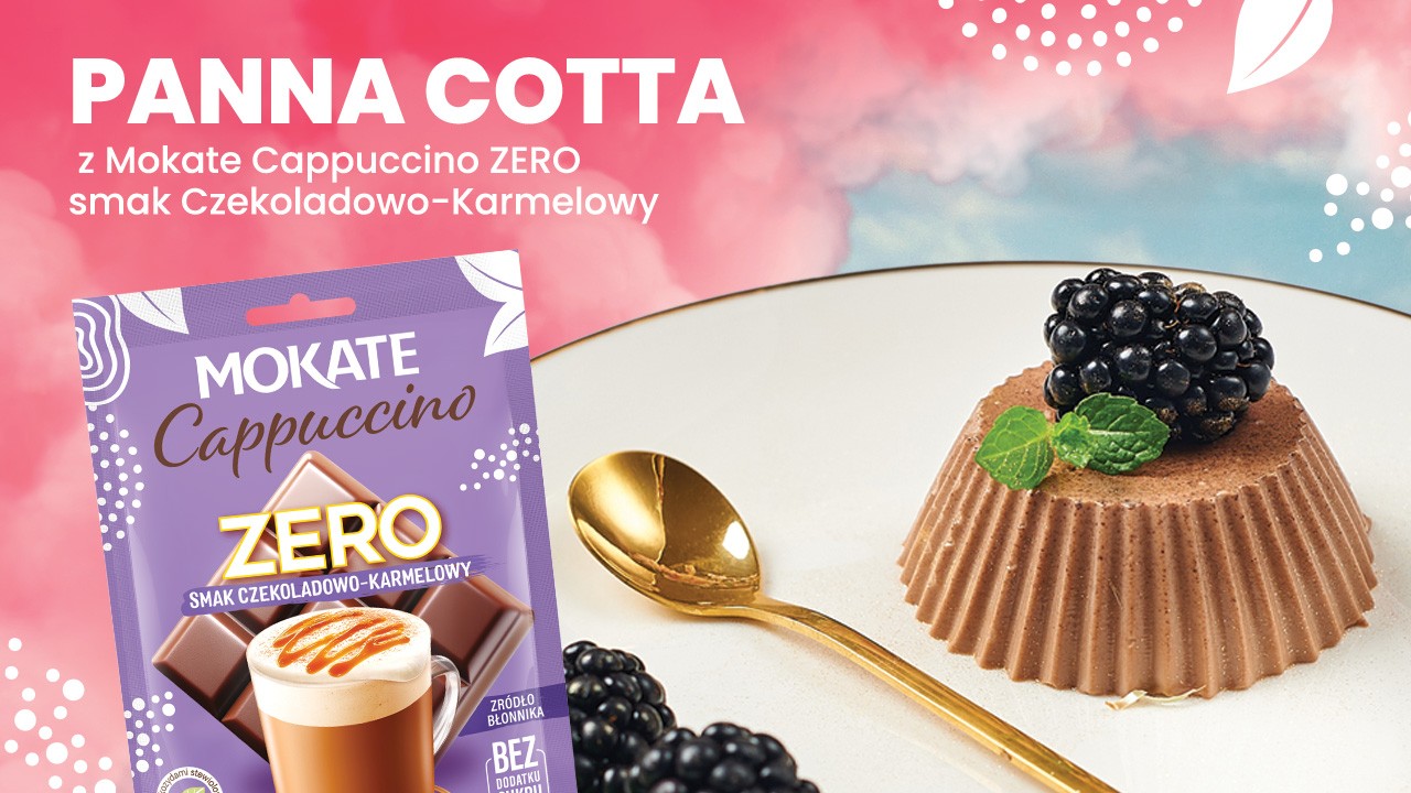 Panna Cotta z Mokate Cappuccino ZERO smak Czekoladowo-Karmelowy