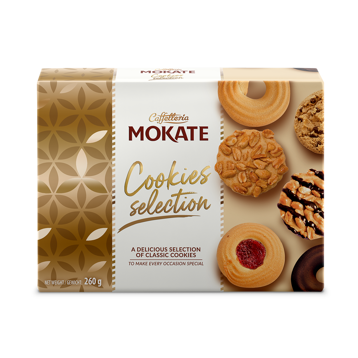 CAFF. MOKATE COOKIES 260G*8 SELEC. N