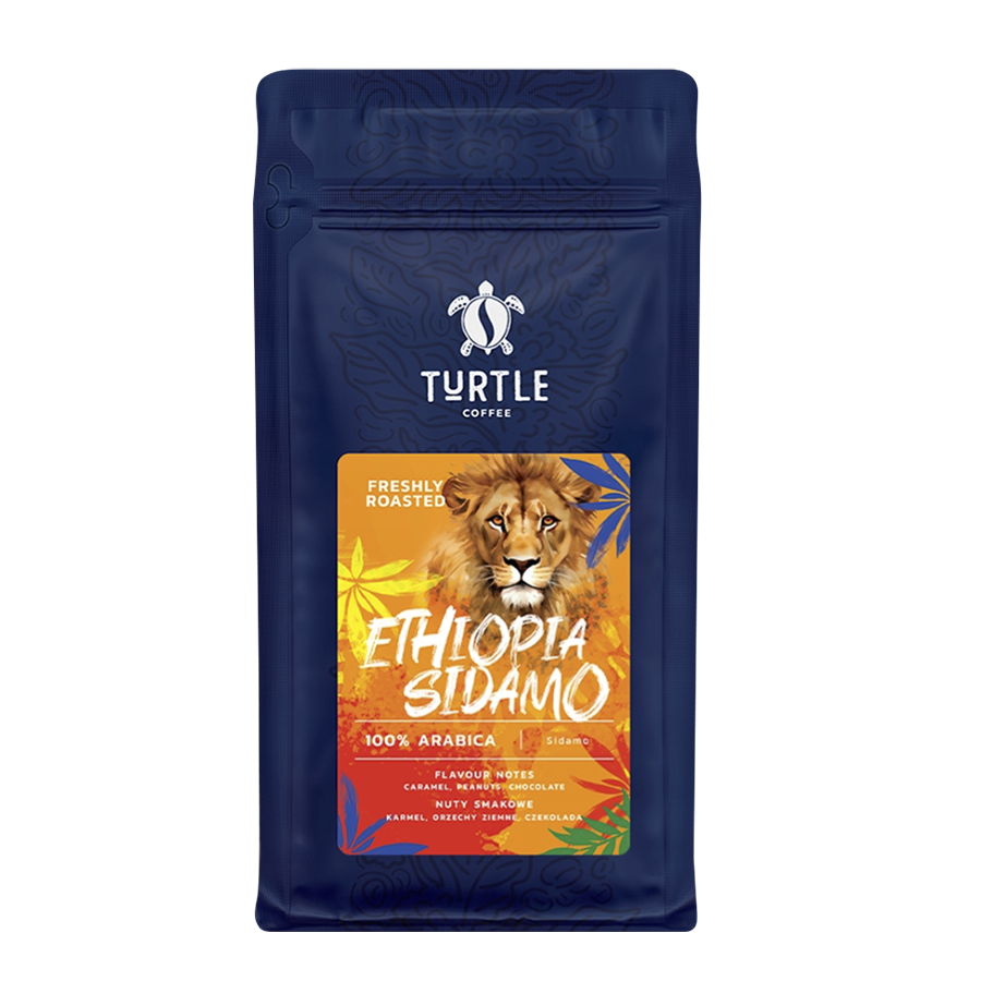 TURTLE Kawa ziarnista, świeżo palona Ethiopia Sidamo – 1kg