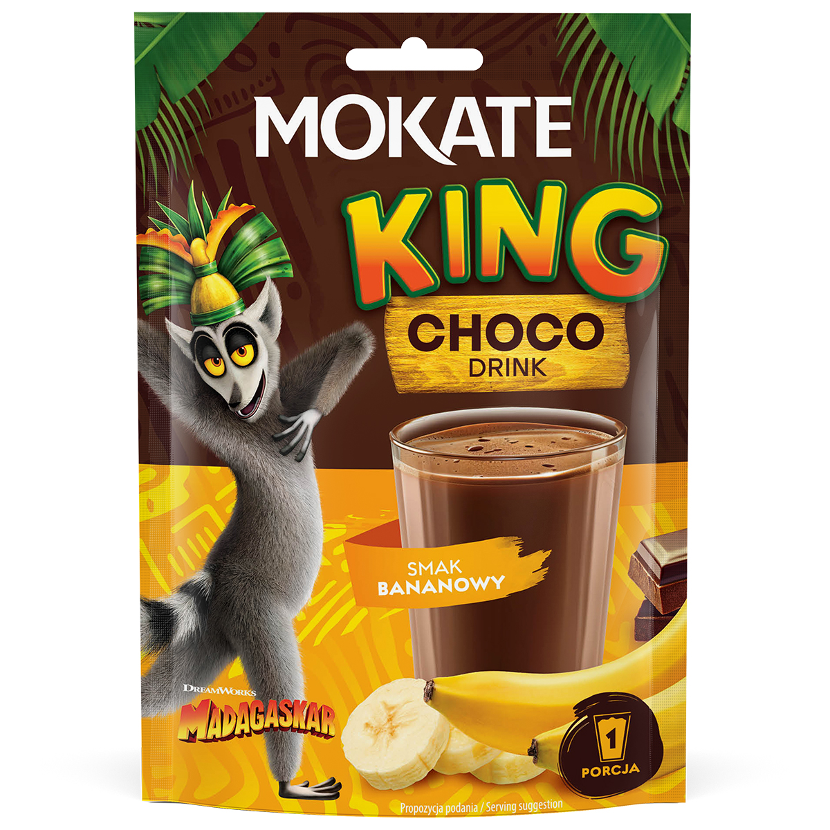 NAPÓJ CZEKOLADOWY KING CHOCO 27G O SMAKU BANANOWYM